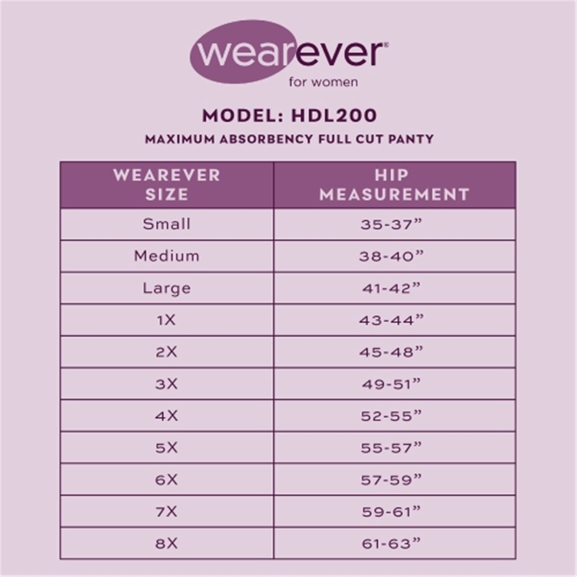 Wearever 3-pak damskich majtek o maksymalnej chłonności wielokrotnego użytku do kontroli pęcherza beżowe duże (pasuje do bioder: 104-106 cm)