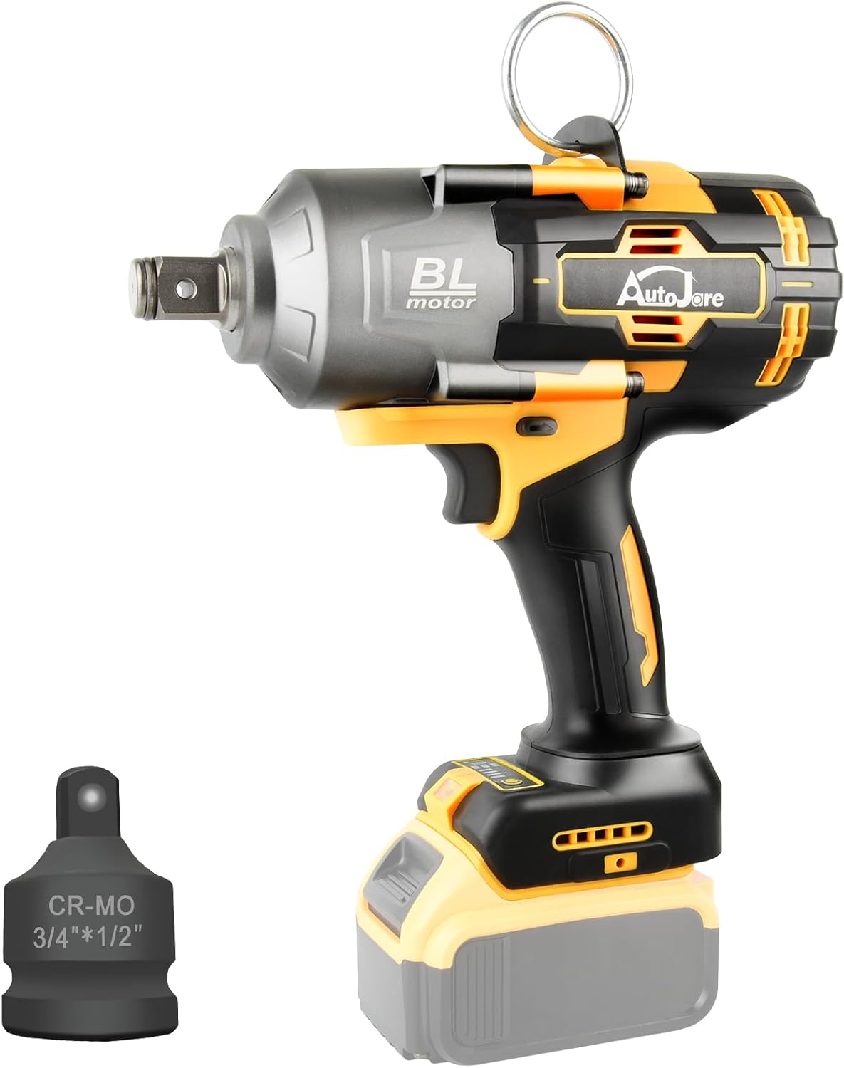 Cordless Impact Wrench 3/4" Compatible with Dewalt 20V Battery 1475 Ft-lbs (2000 N.m) High Torque Impact Driver Brushless Heavy-Duty Impact Wrench with 1/2" Socket Adapter (No Battery)