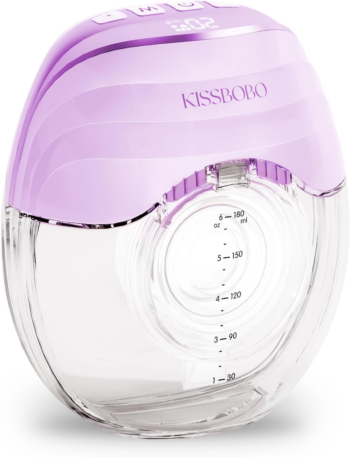 KISSBOBO Electric breast pump Wearable GLE10, Hands-Free Breast Pump, Invisible & Lightweight Design, 3 Modes & 8 Levels, Breast Pump with 19/21/24mm Options, Includes Travel Suitcase (Off-white/1pcs)