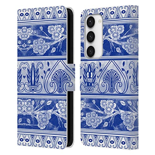 Étui portefeuille Galaxy S23 5G Head Case Designs motif vase à fleurs pot chinois