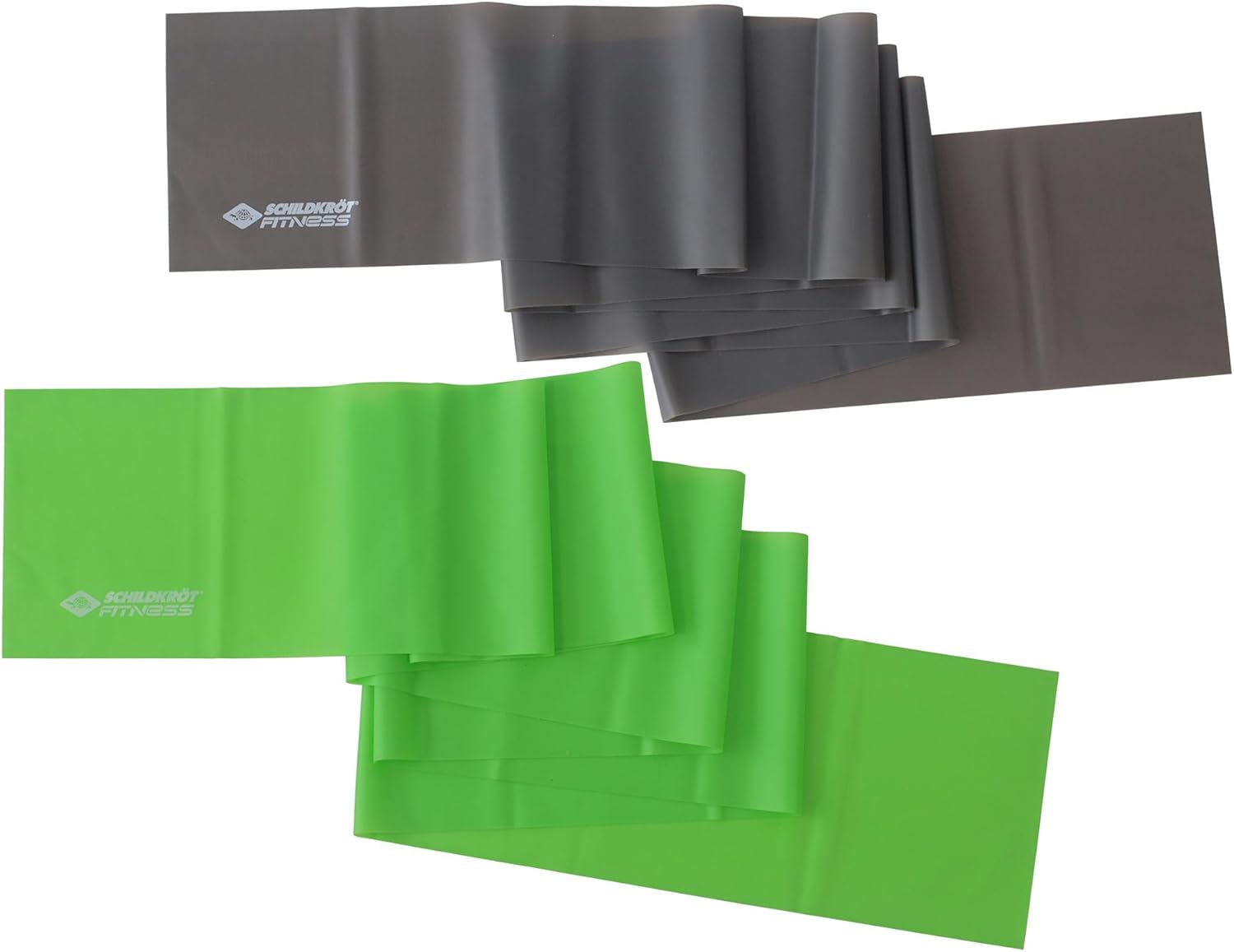 Schildkröt Fitnessbänder 2er Set, Latexfrei, Grün-Anthrazit, in 4-Farb Karton