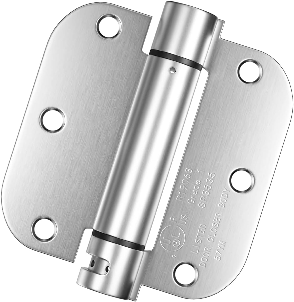 3Pack Silver Door Hinges 3.5 Inch Self Closing Spring Door Hinge 5/8