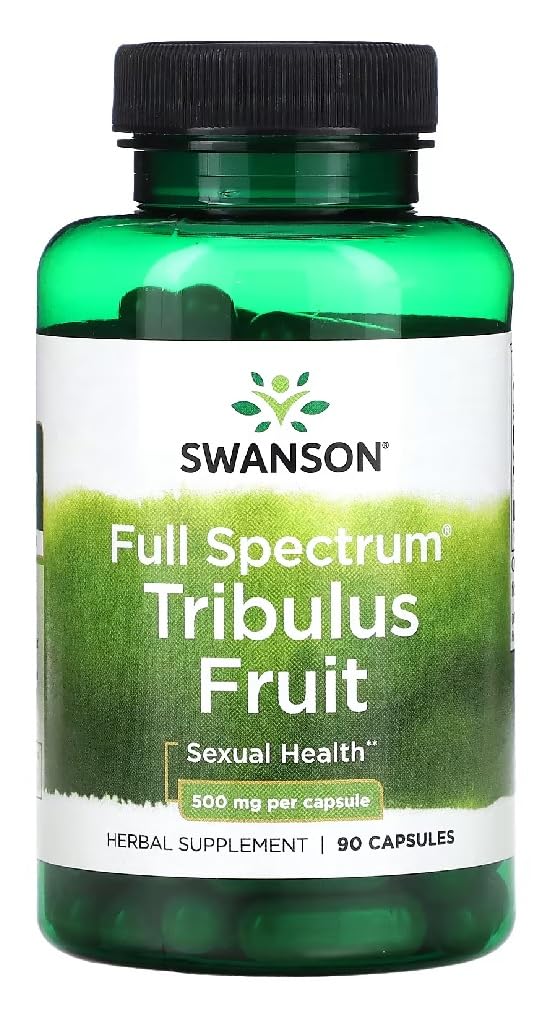 Swanson - Full Spectrum Tribulus Fruit | Traditional Herbal Support for Vitality & Performance | 625mg per Capsule - 90 Capsules