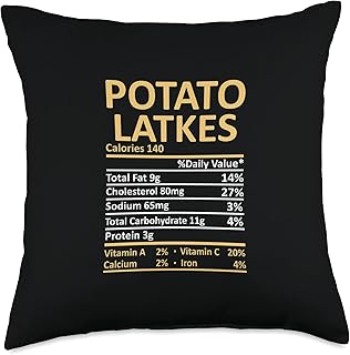 Potato Latkes Nutrition Family Matching Thanksgiving Throw Pillow