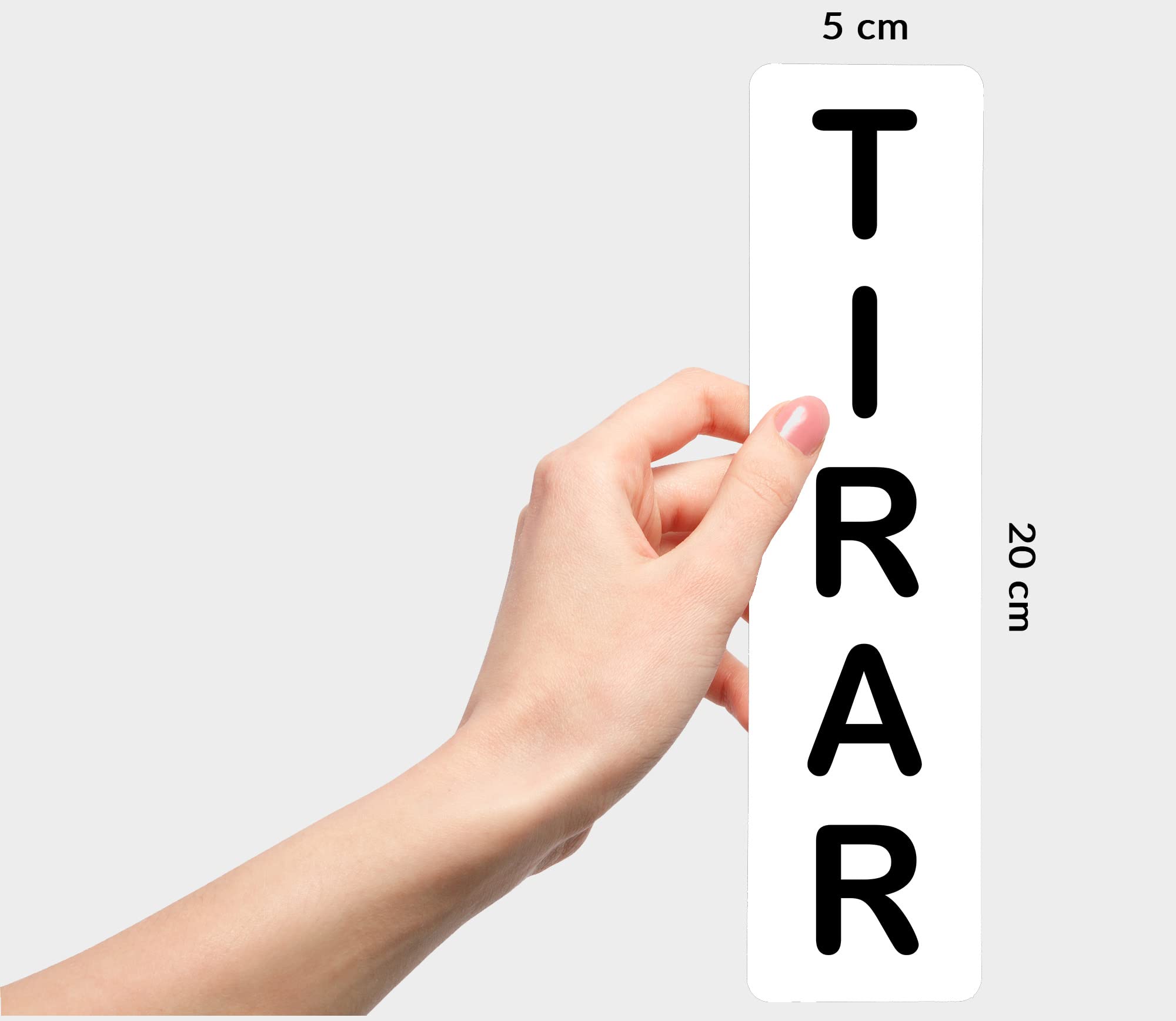 Segnale Adesivo Tirare In PVC Bianco - Cartello Per Porte 200x50mm - Piastra Porta Tirare Per Ufficio, Comunità, Attività - Poster Informativo Resistente UV - 2