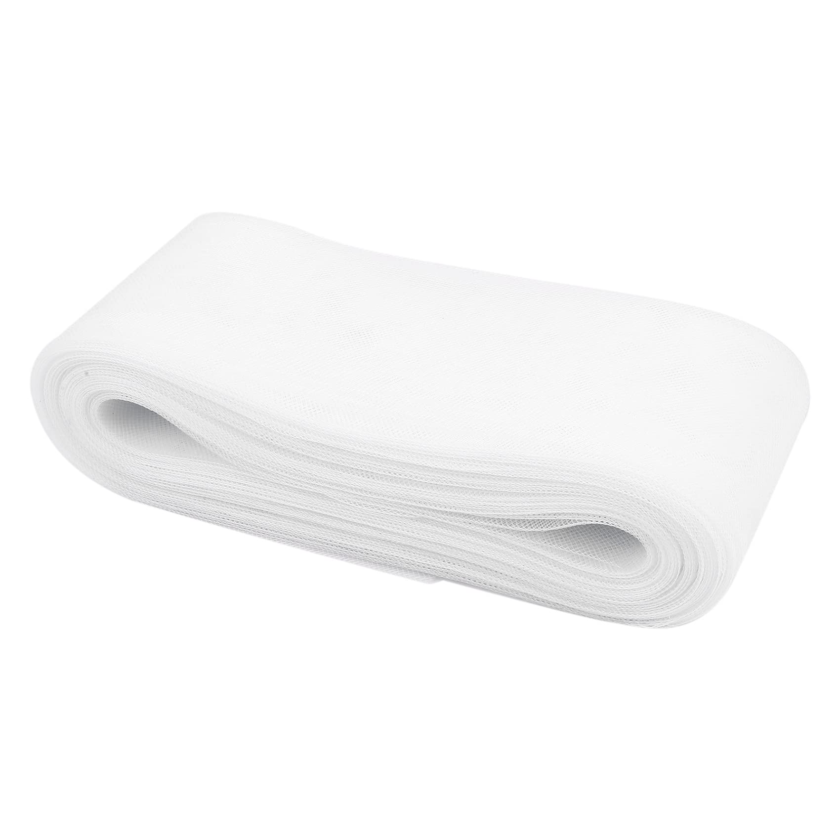 Yessetry Craft Auxiliary Elastic Elastic Net With Thick Silk Dance Costume Skirt Lining Accessories Ornament Accessories,White 50 Yard/Lot