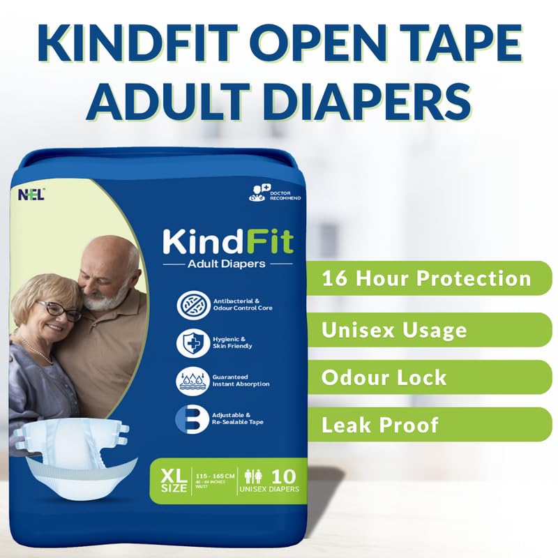 Image of Tape Diapers - XL Size 40 Pcs 16-Hr Leakproof Odour Lock