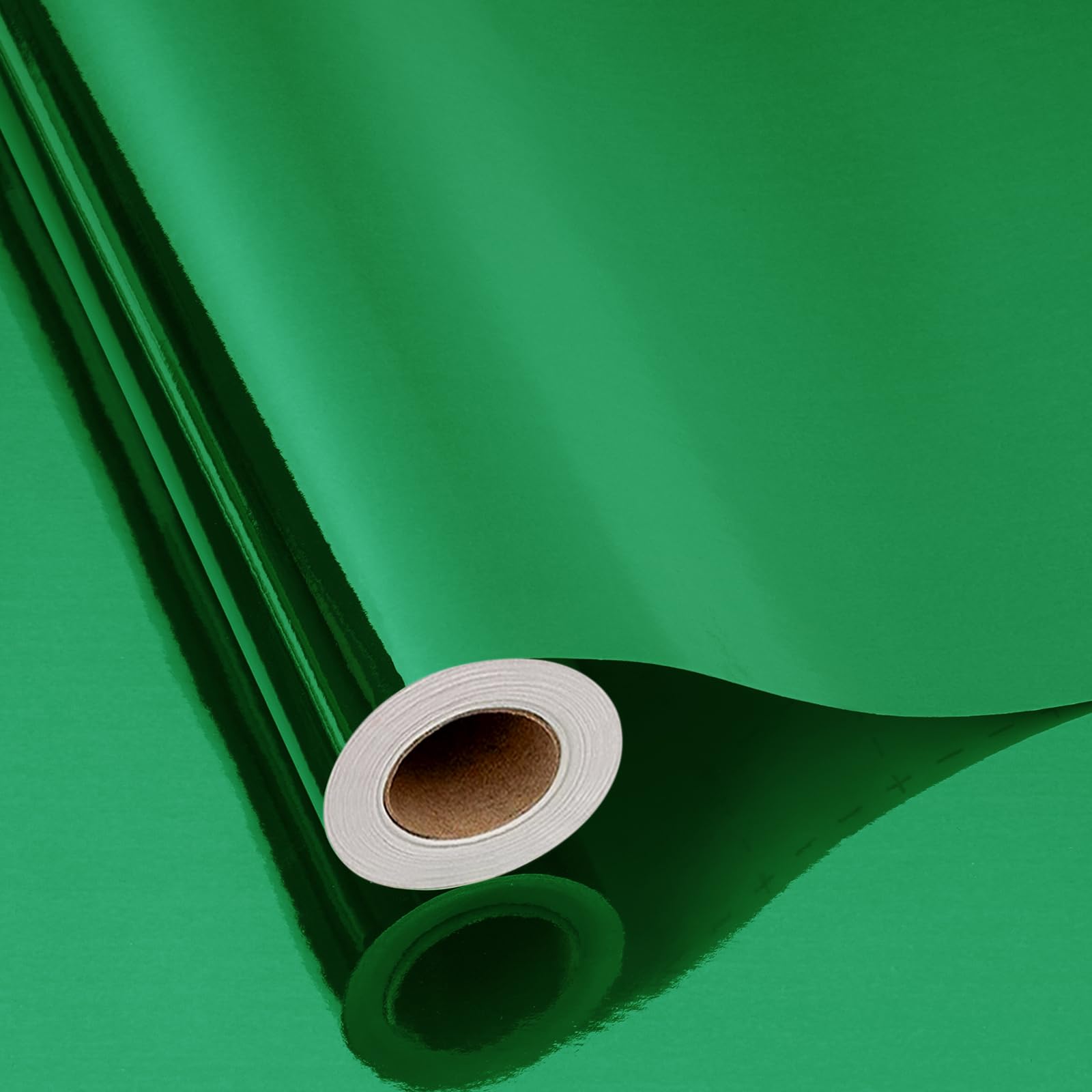 BIOBROWN Dark Green Metallic Wrapping Paper Roll, 76cm x 10m — image 1