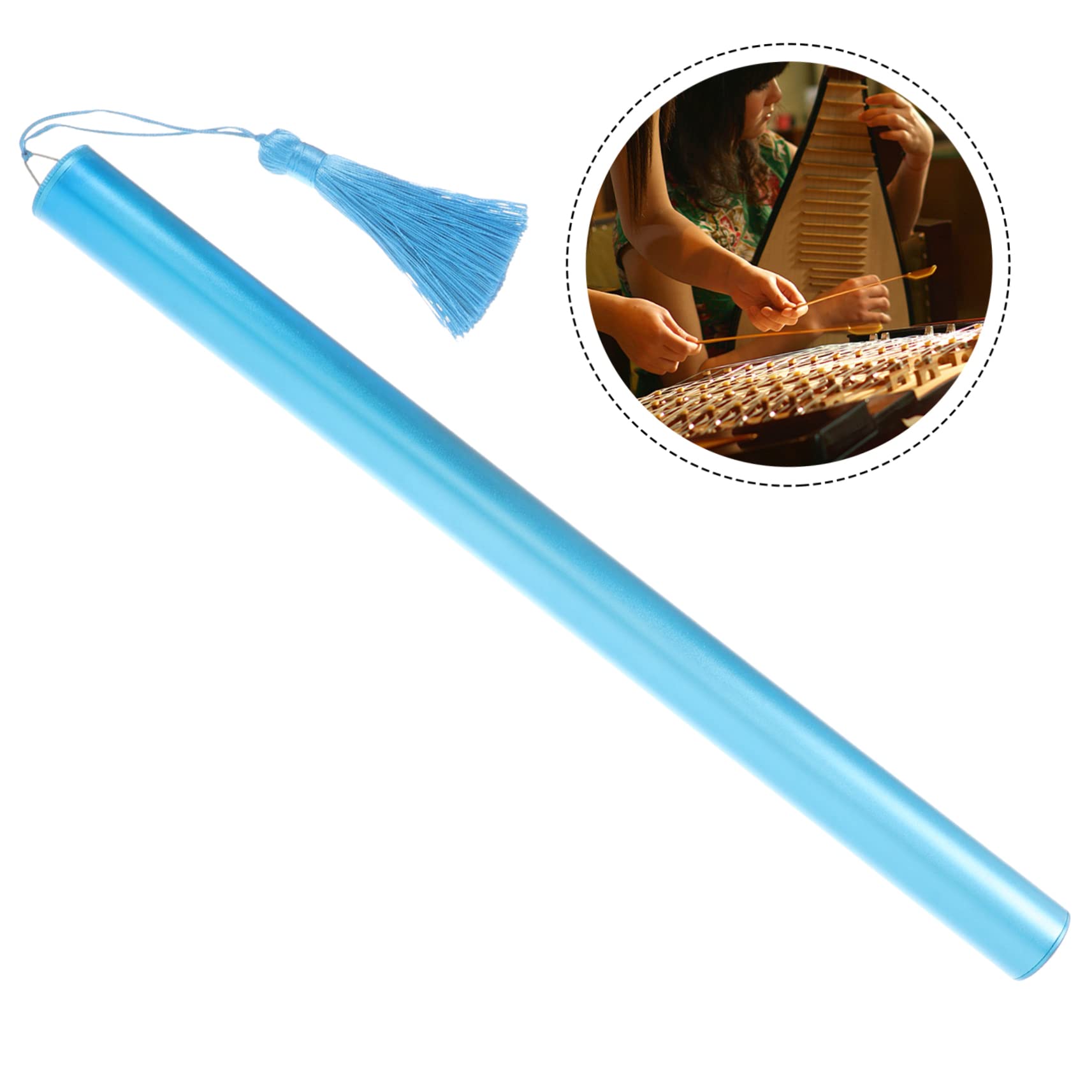 Wakauto Accessories Dulcimer Case Aluminum Alloy Portable Storage Tube for Beginners