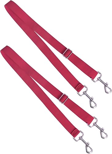Harrison Howard Fully Elastic Horse Blanket Leg Straps Replacement, Adjustable Stretch Leg Straps for Horse Rugs, Secure Fit for Turnout, Stable & Transport (1 Pair) Rose Pink Large