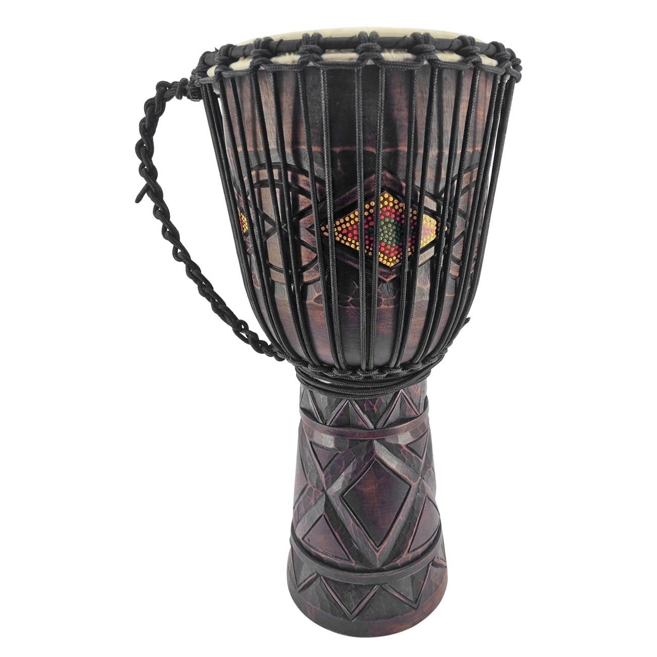 Djembe, Afrikaanse Percussie, Met De Hand Gemaakte Houten Trommel Met Geiteleer 79413687 Djembe, Afrikaanse Percussie, Met De Hand Gemaakte Houten Trommel Met Geiteleer 79413687