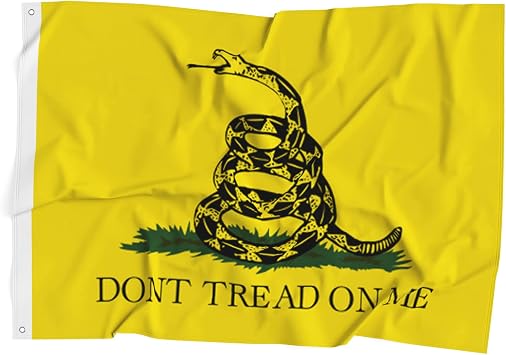 Dont Tread on Me Flag United States Yellow Banner Polyester 3x5 Foot Flags Vivid Color and UV Fade Resistant Flag Outdoor Banner