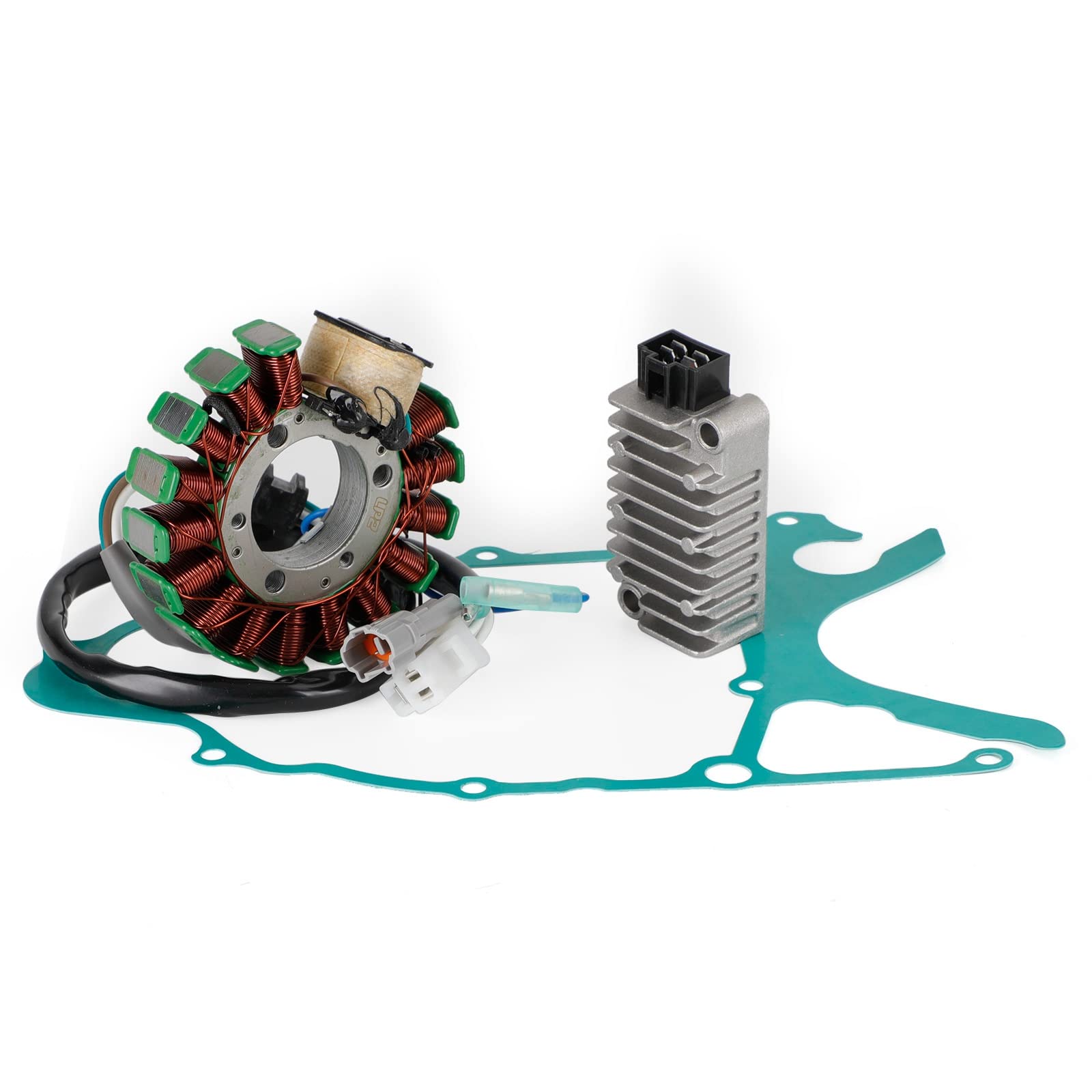 Magneto Coil Stator + Voltage Regulator + Gasket Assy Adatto per Yamaha TW 125 200 225 Trailway 1999-2022