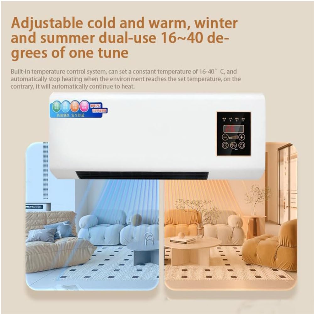 Aire Acondicionado Sin Unidad Exterior, Calefacción/Aire Acondicionado Rápido y Natural, Súper Silencioso For Dormitorio