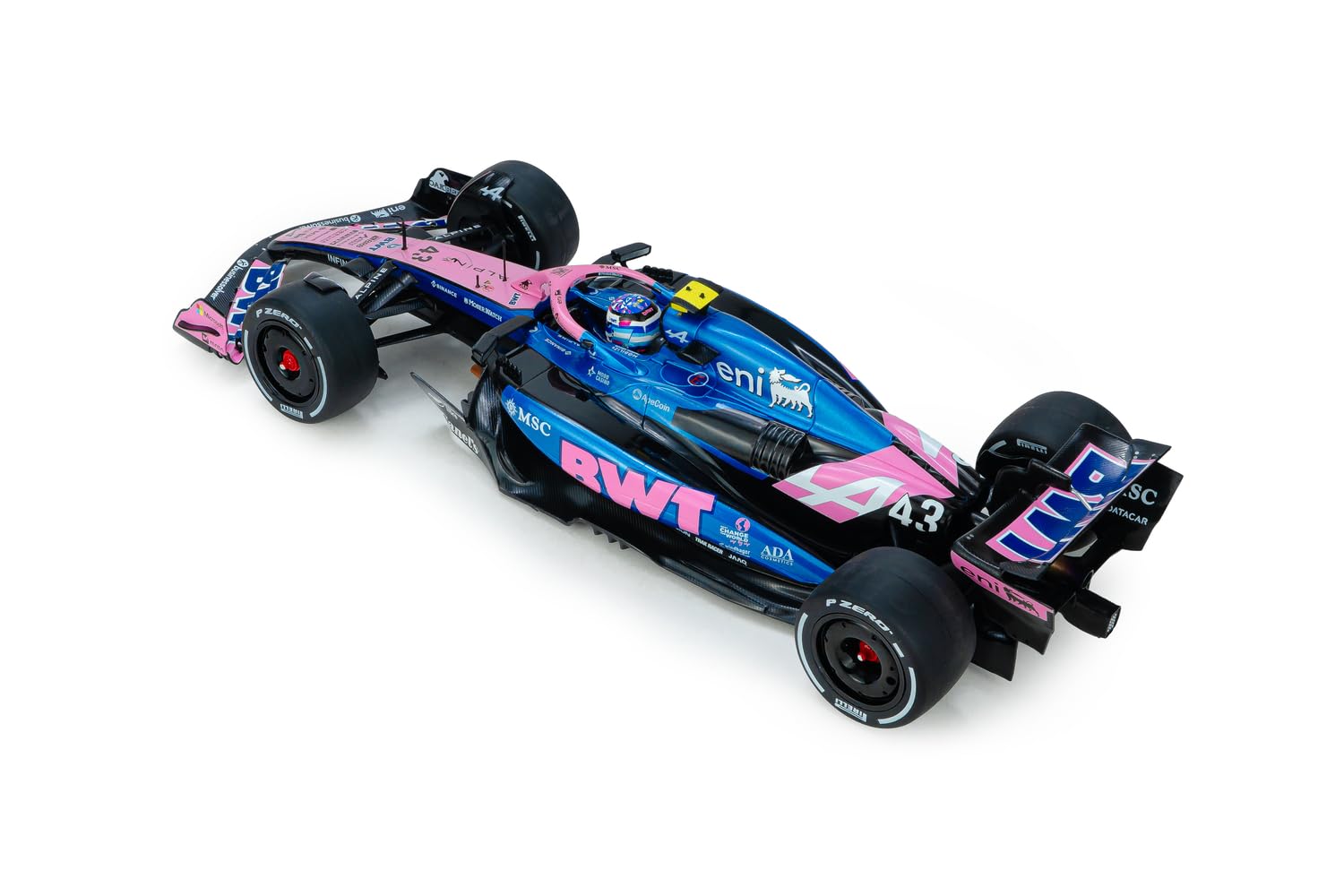 Solido Alpine A525#43 GP Canada 2025 – Formuła 1 Diecast model samochodu, F.Colapinto samochód wyścigowy, wierna szczegółowa miniatura sportów motorowych, niebieski, 1:18