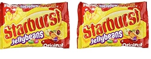 Needzo Starburst Original Jelly Beans sabores surtidos, huevos de Pascua y cesta de regalo, 14 onzas, (paquete de 2) (sabores originales Starburst)