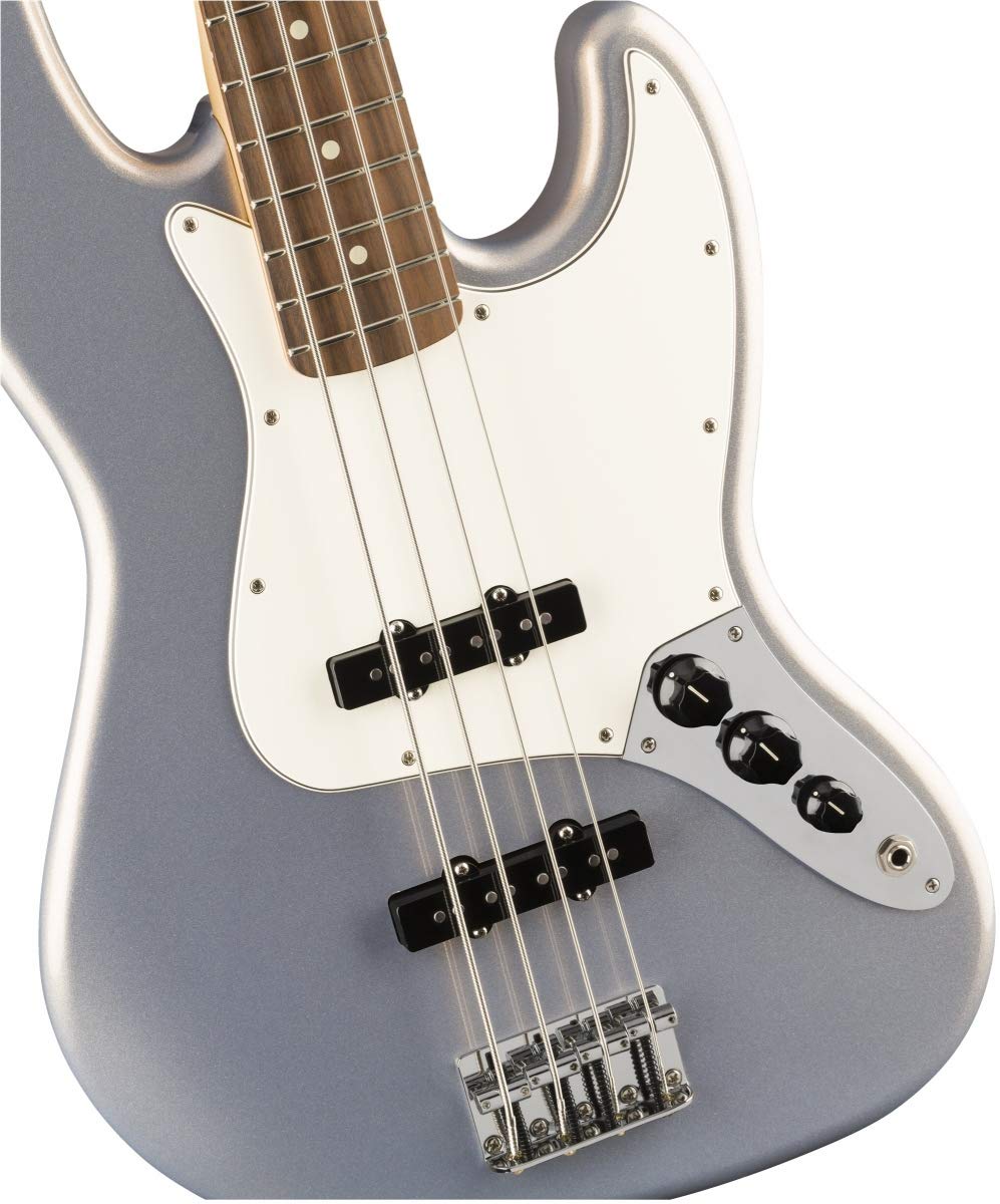 ベース Fender Player Jazz Bass silver Fender Player Jazz Bass - Silver with Pau Ferro Fingerboard