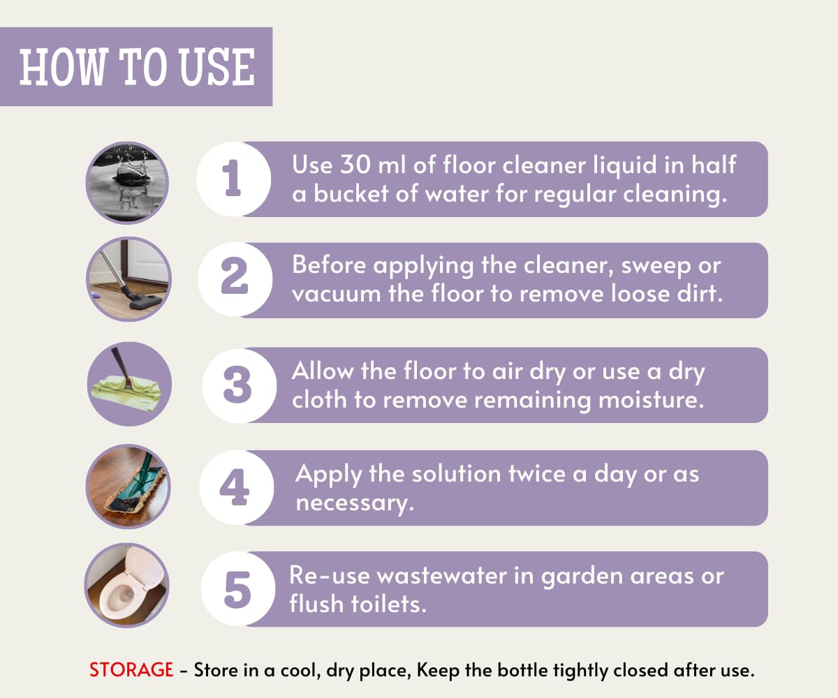 Foodie Puppies Floor Cleaner for Pets - 500ml, Lavender Fragrance | Anti Bacterial Urine Free Odour and Stain Remover | Non-Toxic & Pet Friendly | Wood, Carpet, Tile & Marble Cleaner 3