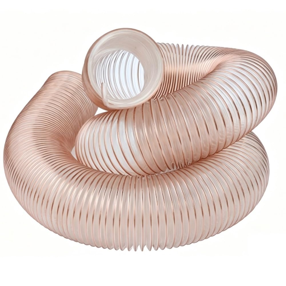 Manguera de vacío flexible de PU, reforzada con alambre de cobre, resistente al desgaste y a las torceduras, manguera de extracción de polvo antiestática for separador de polvo(2m*D-100MM/4")