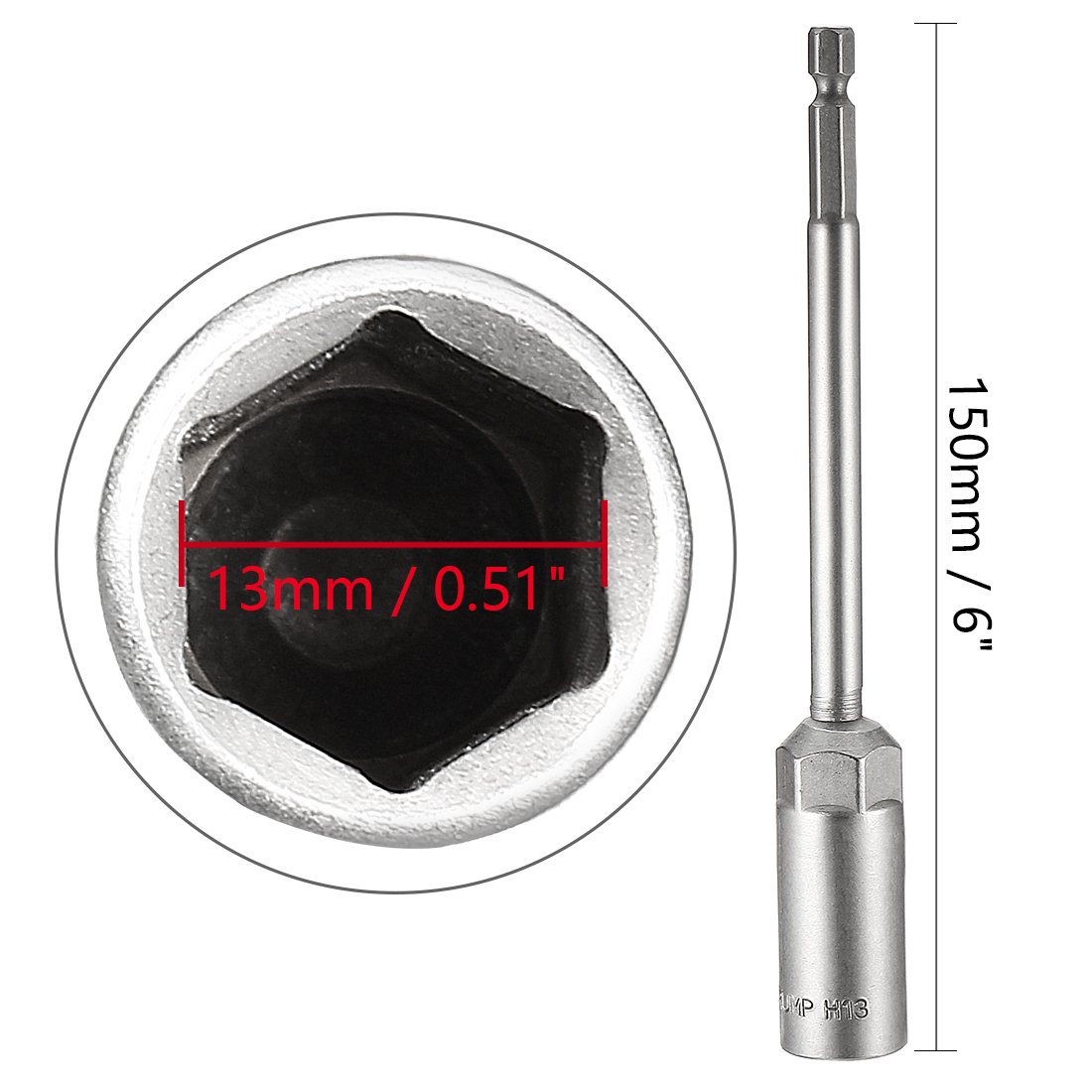 Stecknuss 1/2 Zoll, 19 Mm Schlitz, 20,3 Cm – Aus CR-V Stahl (für Schlagschrauber)