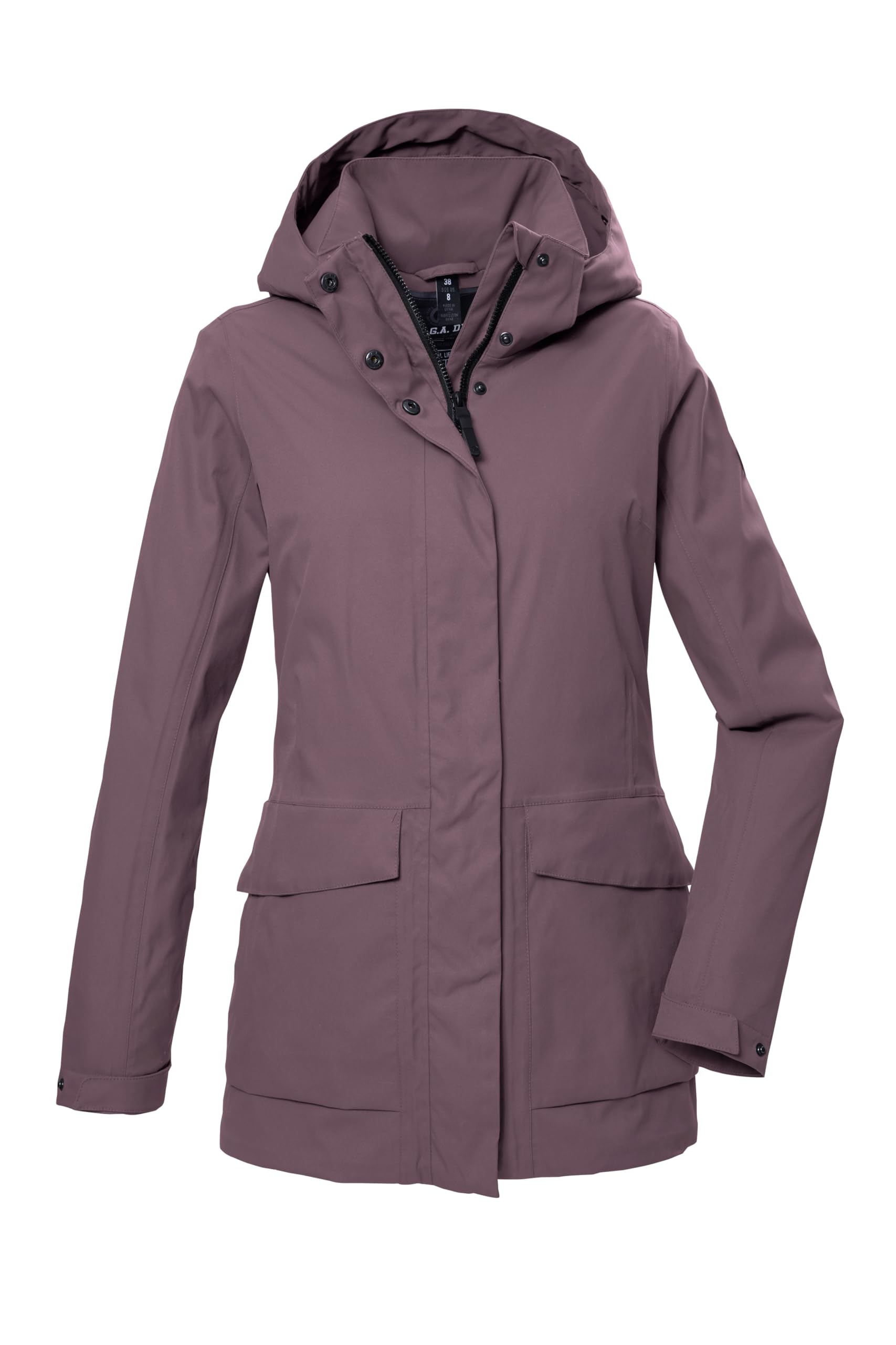 G.I.G.A. DX Mujer Chaqueta funcional/chaqueta outdoor impermeable con capucha con cremallera GS 54 WMN JCKT, pflaume, 36, 42871-000