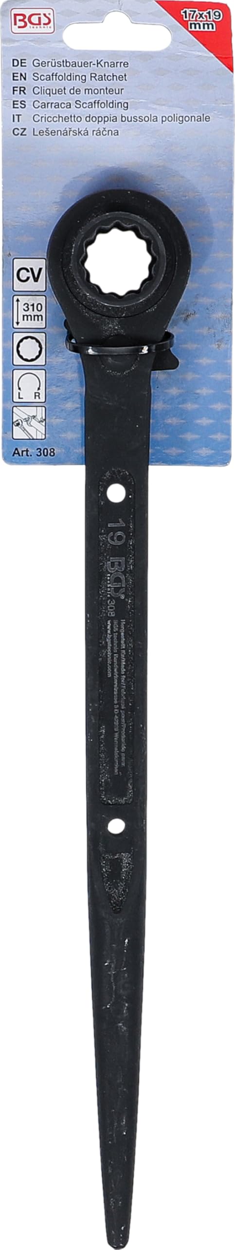 BGS 308 | Cliquet de monteur | 17 x 19 mm