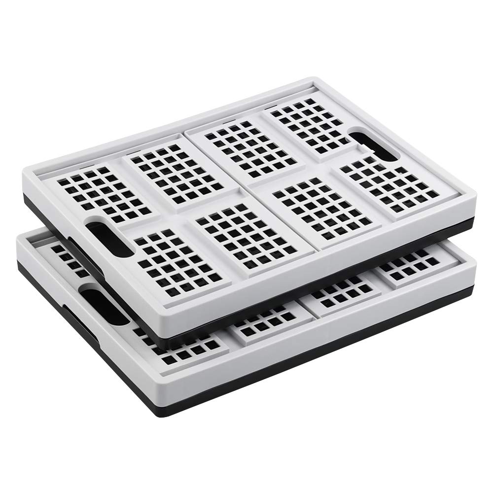 Hespapa - Cassette pieghevoli, in plastica, pieghevole, 2 confezioni