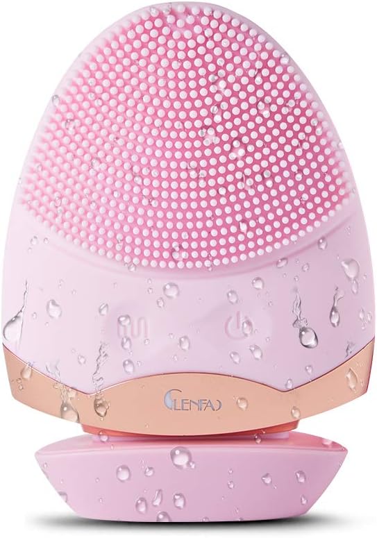 Msestp Sonic Facia Cleansing Brush - Gentle Exfoliating and Sonic Face Brushes - Electric Cleanser Brush Silicone for Deep Cleaning, Removing Blackhead and Massage