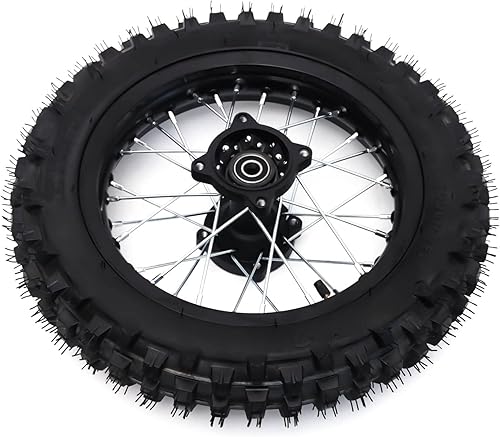 Miniatura 8 de Kit de rueda delantera y trasera para motocross de 50CC 70CC 90CC Pit Bike Monkey Bike 60100-14 delantera + llanta de neumático trasera 80100-12