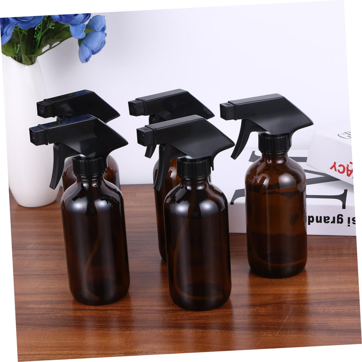 4 Stück Braune Glas Sprühflaschen 250 Ml Nachfüllbar und Zeitsparend für Pflanzenbewässerung und Friseursalon Glas und Pp Material