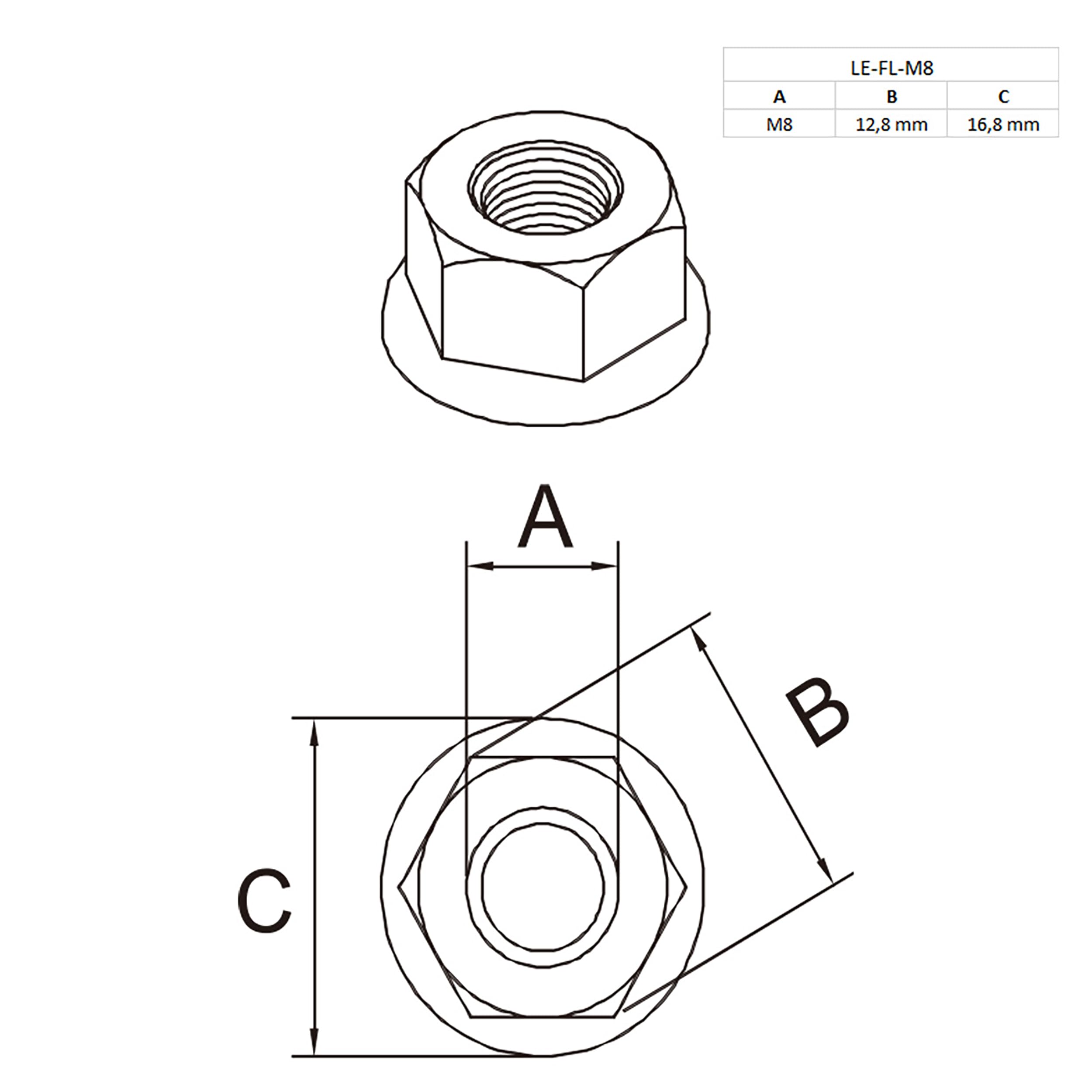 KLAK 40 - Edelstahl Hammerkopfschraube T-Schraube M8 25mm Nut 8 Aluprofil 40-er 10 Stück + Mutter