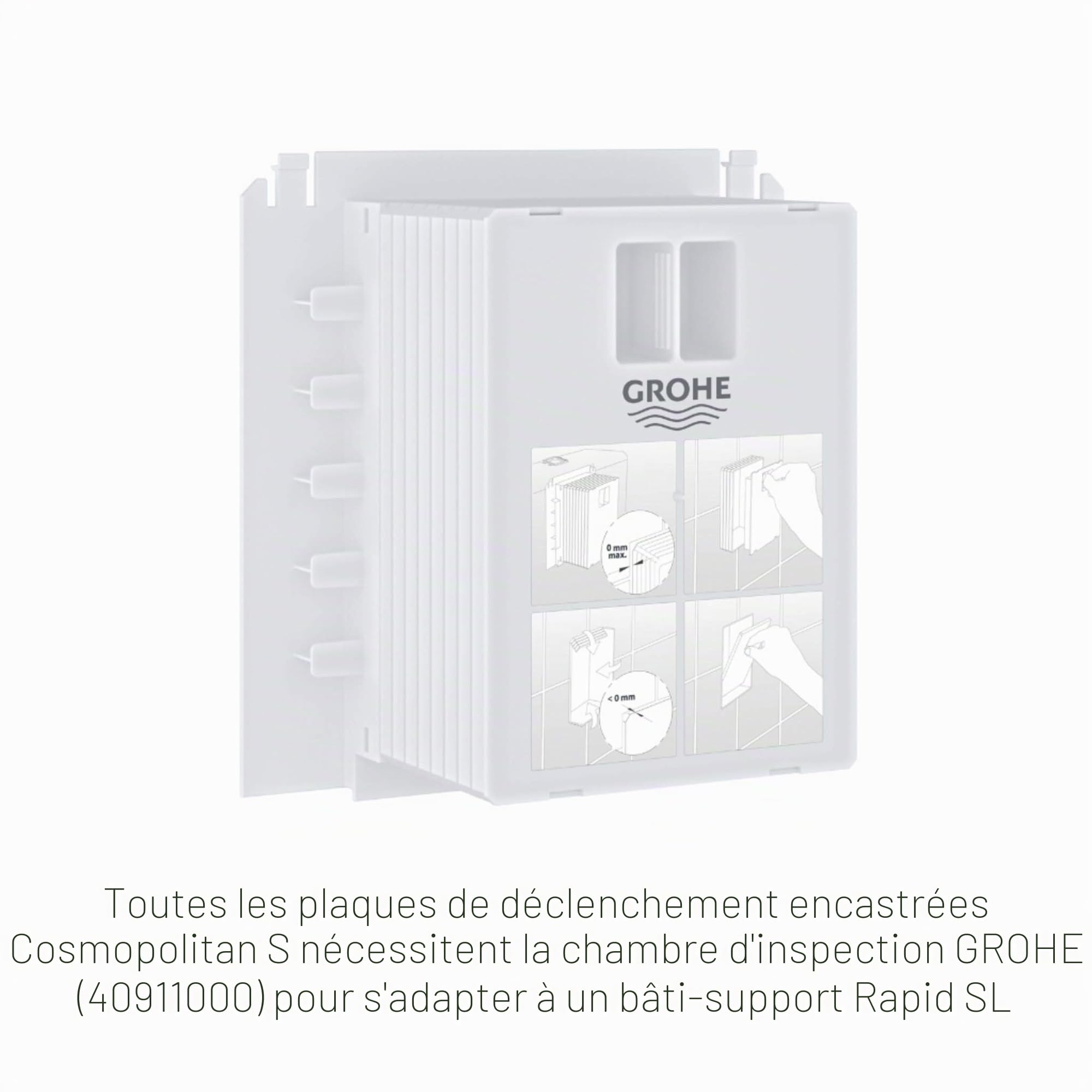 GROHE 37535000 Plaque de commande Skate Cosmopolitan, Chrome