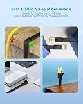 Yauhody CAT8 Ethernet Cable 6ft 3 Pack, Flat CAT 8 Cable, Faster than CAT7/CAT6/CAT5e, High Speed 40Gbps 2000MHz SFTP Network LAN Patch Cable with RJ45 for Gaming, PC, Router, Modem (6ft/3 Pack/Black)