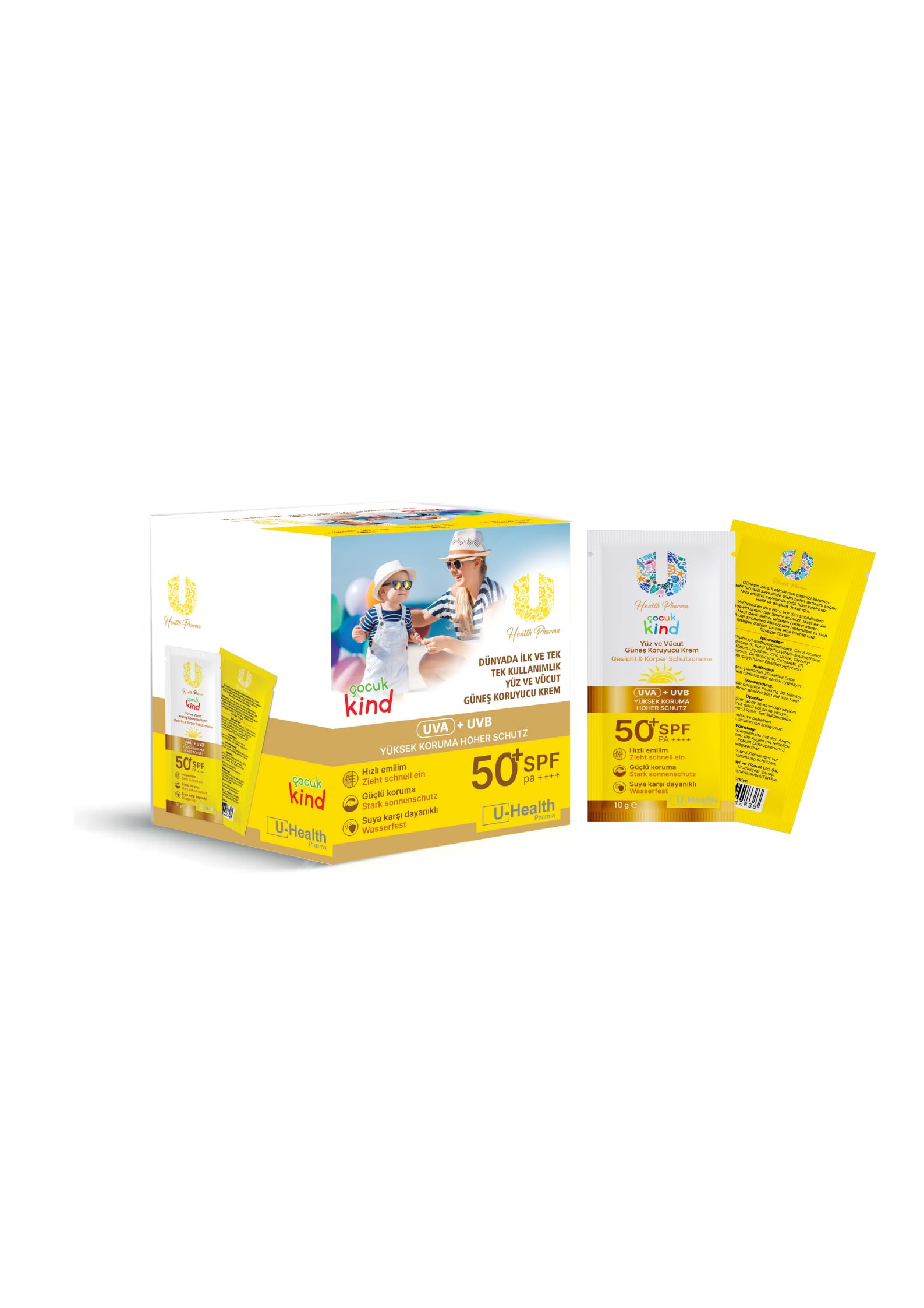 Güneş Kremi 50 SPF Kids 50 Adet