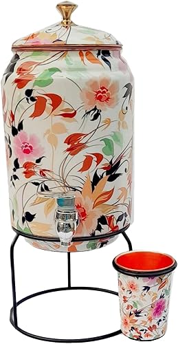 Miniatura 3 de ORNATE INTERNATIONAL - Enfriador de agua de 5 litros con soporte para cocina, dispensador de agua, dispensador de agua de 5 litros y vidrio, con