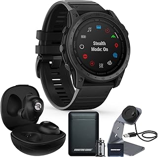 Garmin tactix 7 Standard Tactical GPS Watch with Raycon Fitness Earbuds and Signature Power Bundle