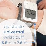 Moniteur de pression artérielle au poignet Beurer BC57 – Brassard automatique de pression artérielle au poignet - Bluetooth – 120 espaces mémoire avec détection de fréquence cardiaque irrégulière, grand affichage, indicateur de repos, étui de rangement