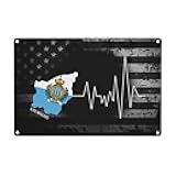 Sammarinese Flag Country Map Outline Heartbeat San Marino Vintage Metal Tin Sign 12x8 In – Wall Art for Home, Bar, Man Cave – Easy to Hang79