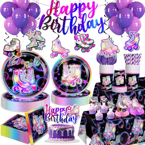 Yingoto 228pcs Roller Skate Party Decorations...