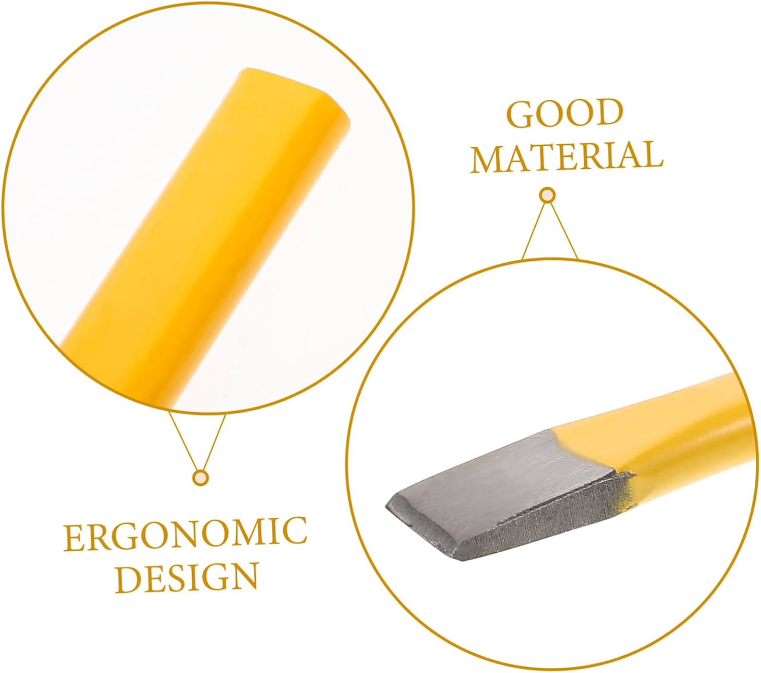Vaguelly Stone Masonry Steel Chisel Heavy Duty Masonry Chisel Flat End Metal Working Tool
