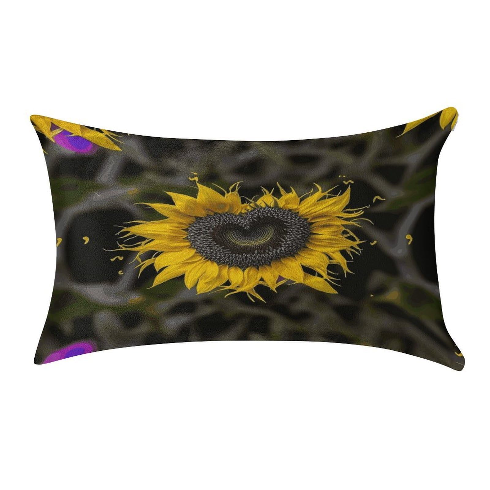 Btcowzrv Style Heart Shaped Sunflower Pillow Cover Pillow Case Pillowcase