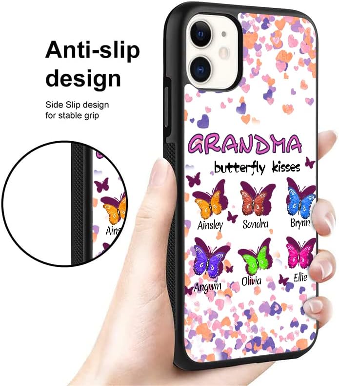 Miniatura 4 de Funda de goma personalizada para iPhone 14, 11, 12, 13, XR, 8, Samsung S23, S22, S21, S20, A03S, A53, con nombre del nieto, divertido regalo para la