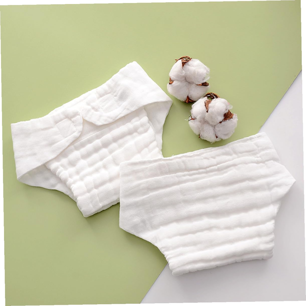 Pañales Reutilizables Insertos Suaves y Transpirables de Algodón Blanco para Ñiño 5 Piezas para Uso Diario y Durante el Sueño