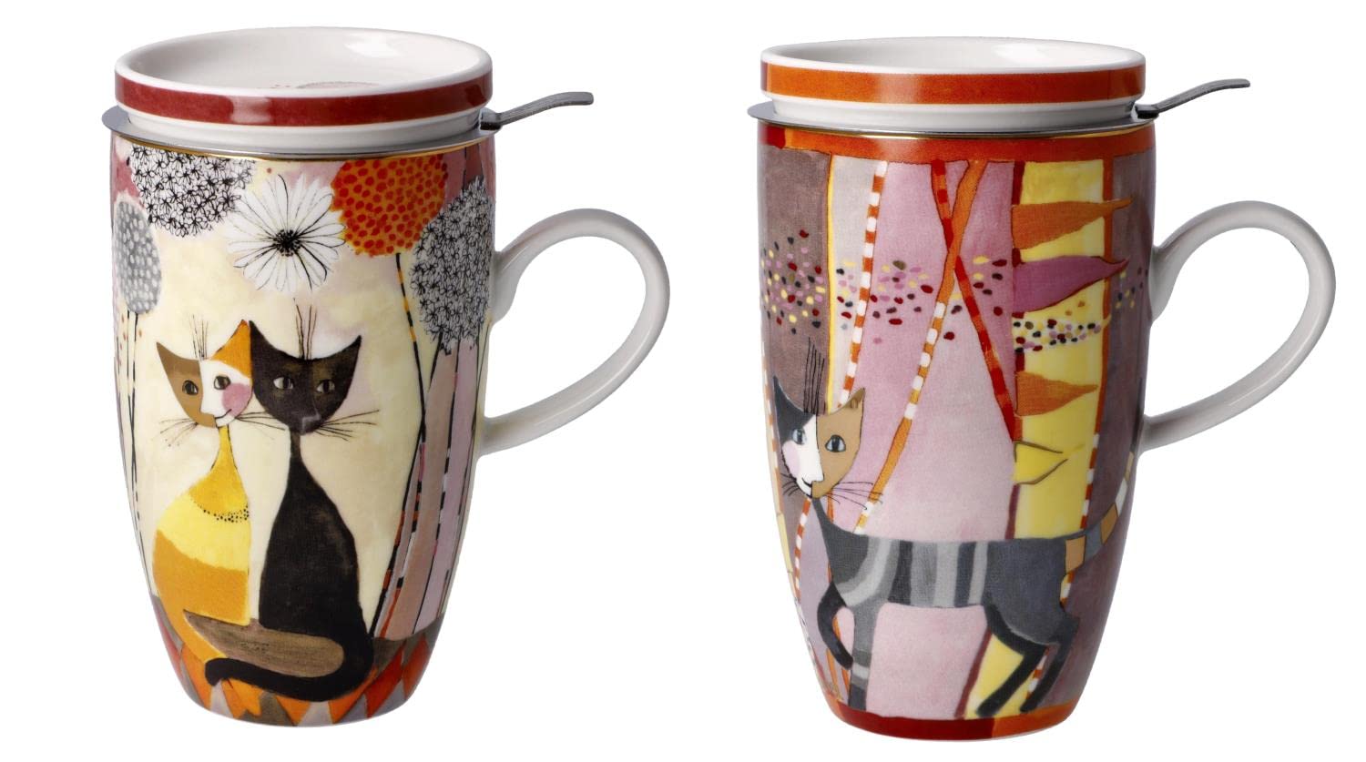 2er Set Rosina Wachtmeister Teetassen SOFFIONI & SOTTOSOPRA 450ml Goebel
