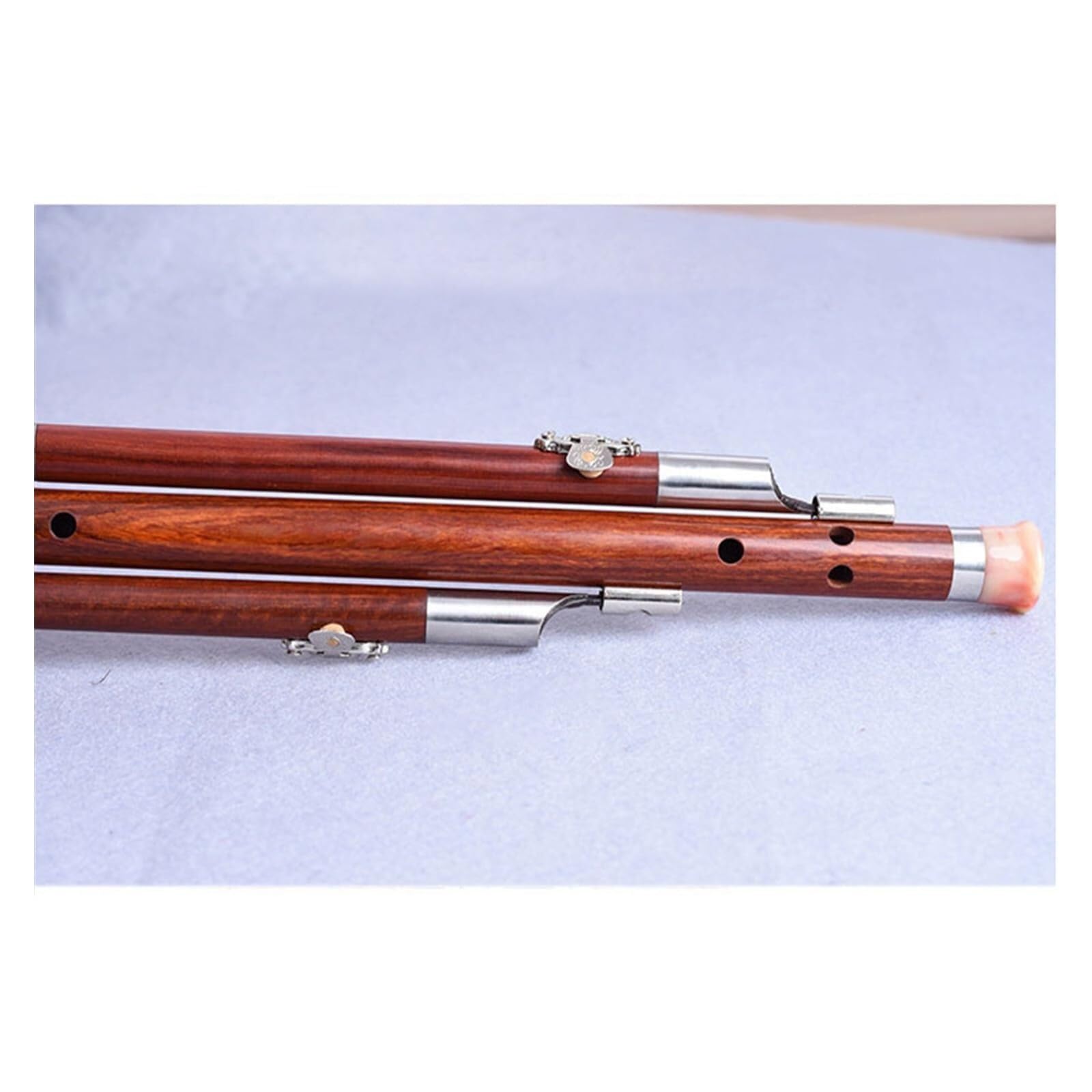 Instrumento chino Flauta Hulusi de madera Tecla C+B plana Desmontable Estudiante Principiante Tocando Flauta Instrumento con estuche Profesional Hulusi
