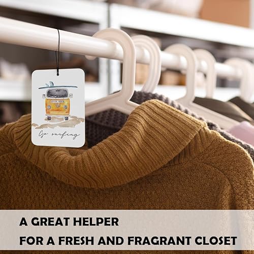 Miniatura 3 de Ambientador de aire bohemio para playa costera, 4 piezas, retro, verano, sol, onda, tabla de surf, ambientador de aire para playa, decoración