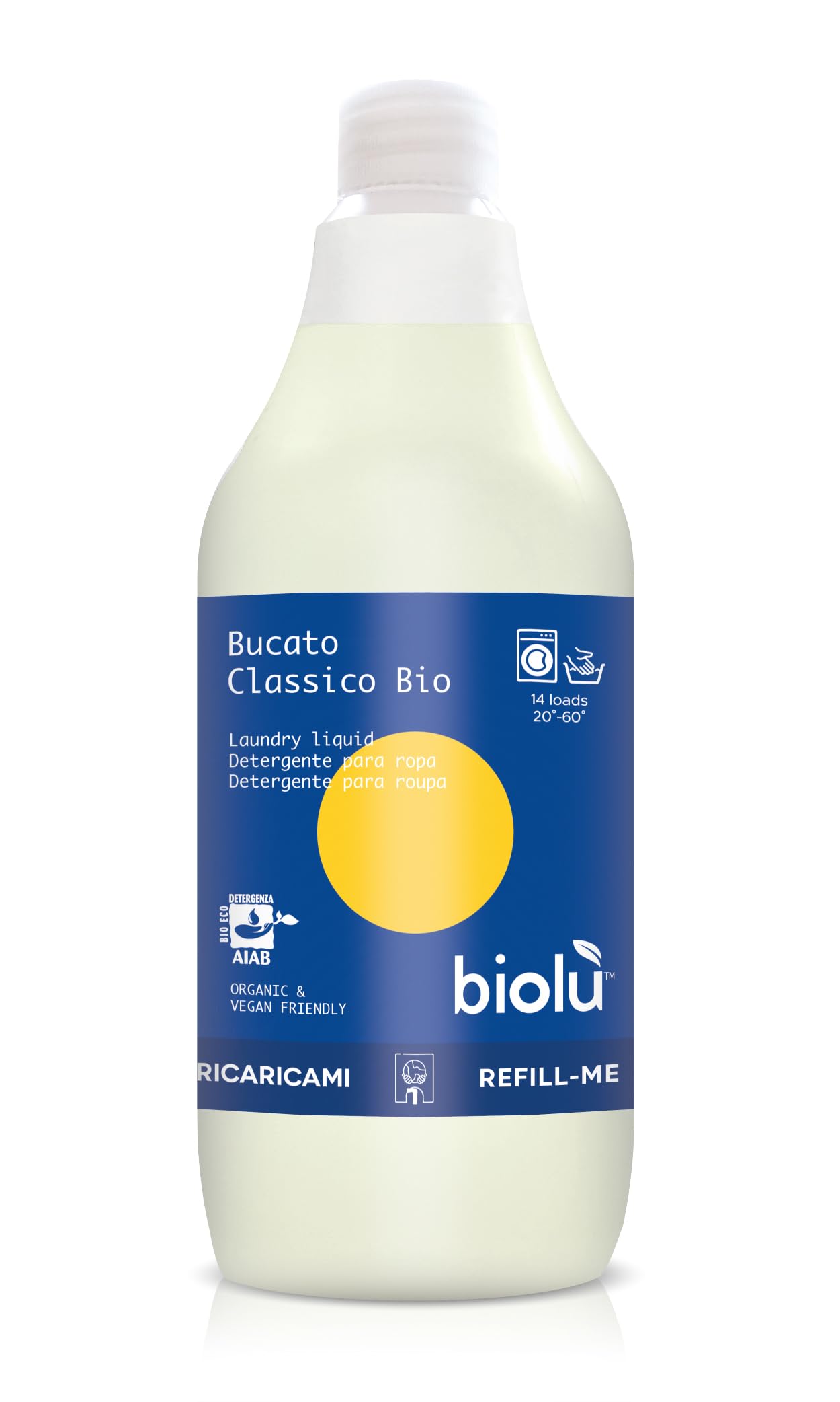 Biolù Detergente líquido para textiles Detergente ropa clásico Bio 1 L