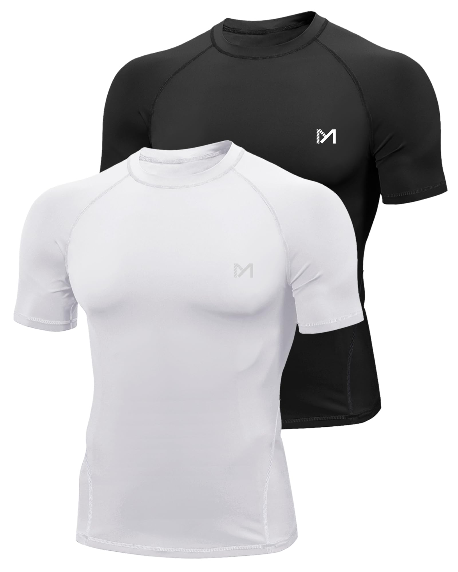 MEETYOO Kompressionsshirt Herren, Funktionsshirt Langarm Fitnessshirt Männer Sportshirt Atmungsaktiv Laufshirt für Laufen Jogging Sport Turnhalle