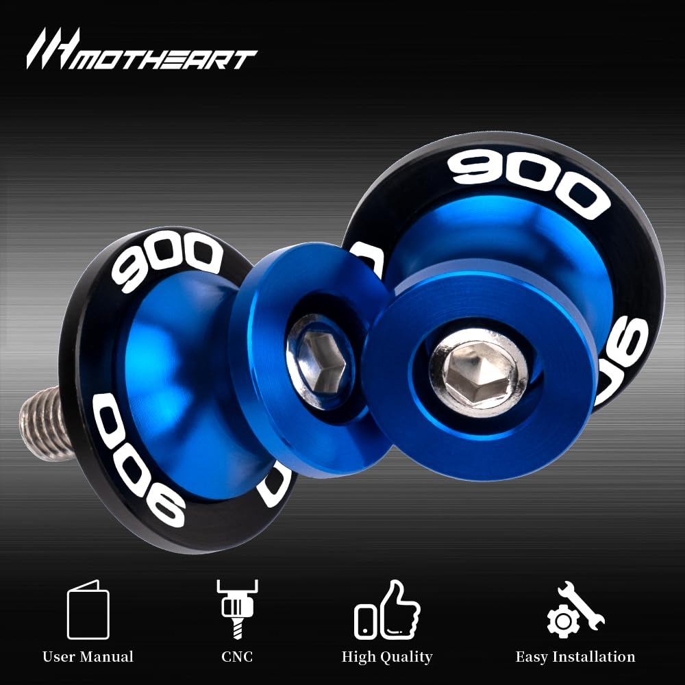 M6 Schwingarm-Spulen für Motorräder für XSR 900 2016-2025 CNC-Aluminium Slider für Schutz und einfache Wartung (Siehe unten) xsr 900 Zubehör (Blau)