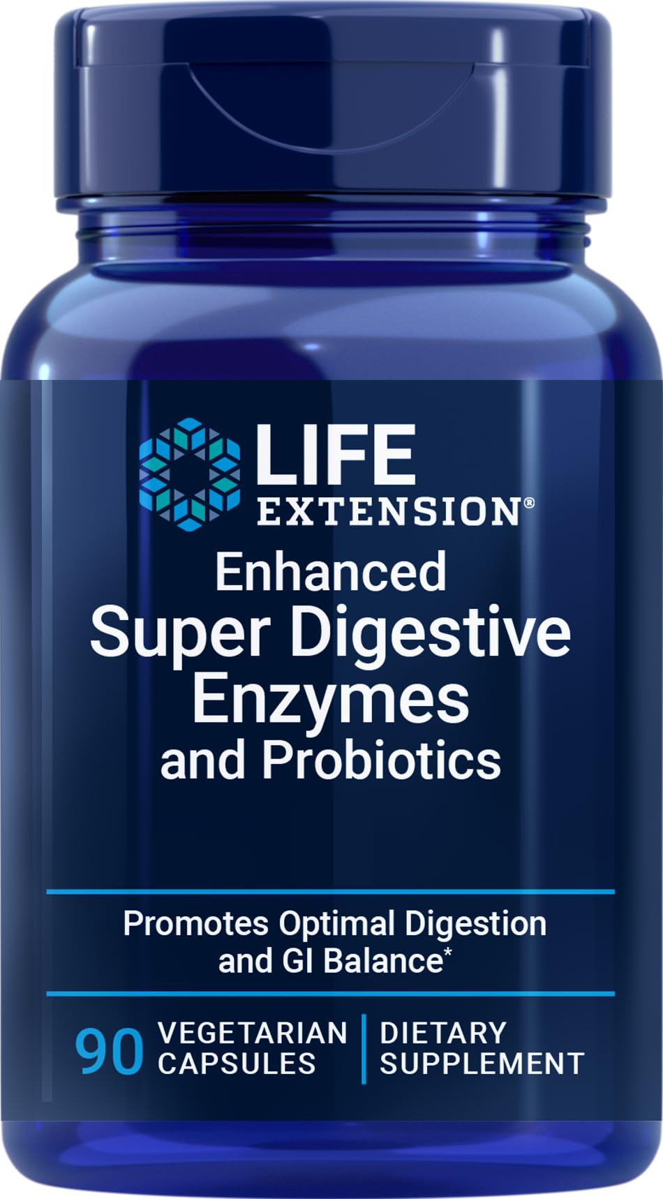 Life Extension Enhanced Super Digestive Enzymes and Probiotics, 90 Vegetarian Capsules